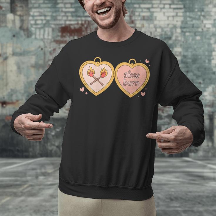 Slow Burn Romance Book Lover Tee Unisex Sweatshirt
