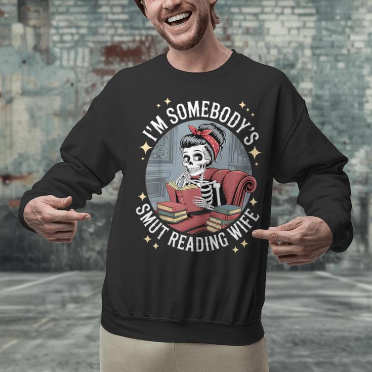 Smut Book Reader Romance Novel Somebody's Smut Reading Wife Unisex Sweatshirt