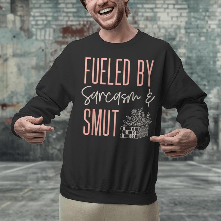 Smutty Book Lover Women Fueled By Sarcasm And Smut Spicy Unisex Sweatshirt