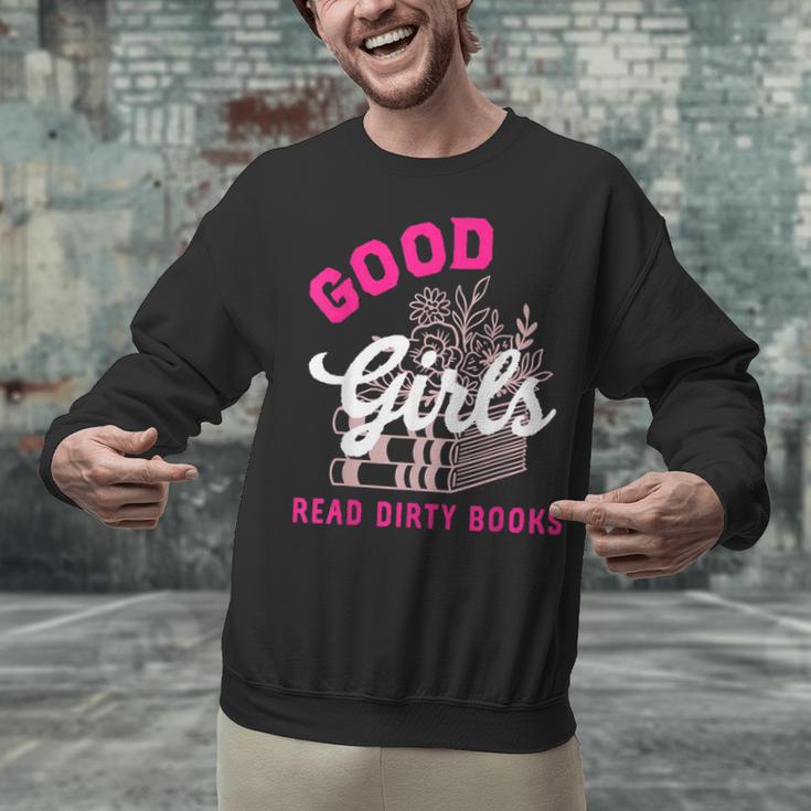 Smutty Book Merch Good Girls Read Dirty Books Smut Readers Unisex Sweatshirt