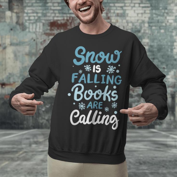 Snow Is Falling Books Are Calling Unisex Sweatshirt