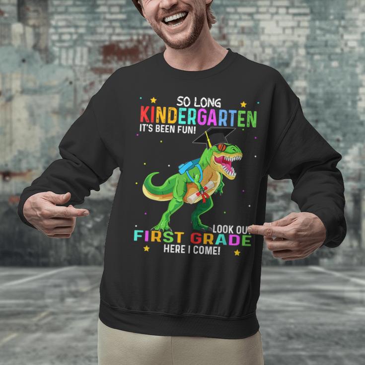 So Long Kindergarten Graduation Class 2025 Dinosaur Kids Unisex Sweatshirt