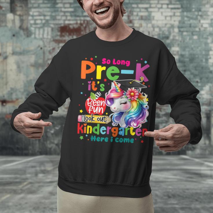 So Long Prek Pre-K Graduation Graduate Unicorn Kids Girls Unisex Sweatshirt