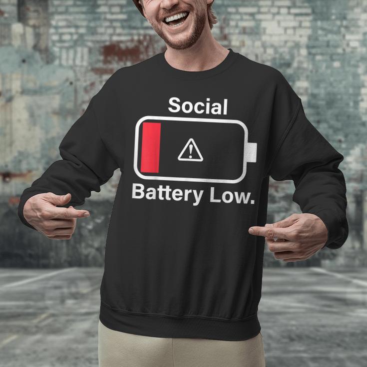 Social Battery Low Anti-Social Introvert Unisex Sweatshirt Social Battery Low Anti-Social Introvert Unisex Sweatshirt