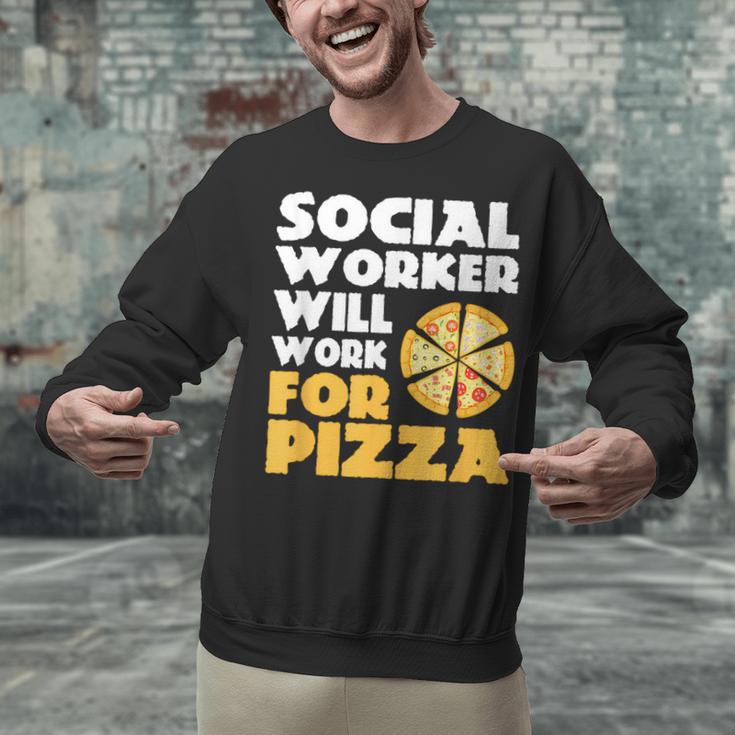 Social Worker Will Work For Pizza Graduation Unisex Sweatshirt