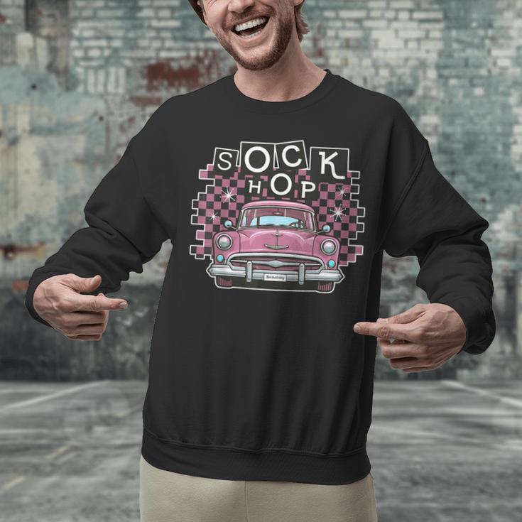 Sock Hop 50s Classic Car Nostalgia 1950s Greaser Unisex Sweatshirt