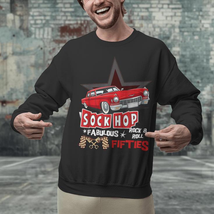 Sock Hop Fabulous Fifties Rock N Roll Automobile Nostalgia Unisex Sweatshirt