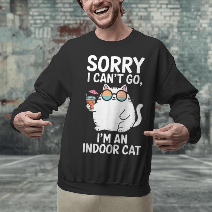 Sorry I Can’t Go I’m An Indoor Cat Introvert Cat Unisex Sweatshirt Sorry I Can’t Go I’m An Indoor Cat Introvert Cat Unisex Sweatshirt