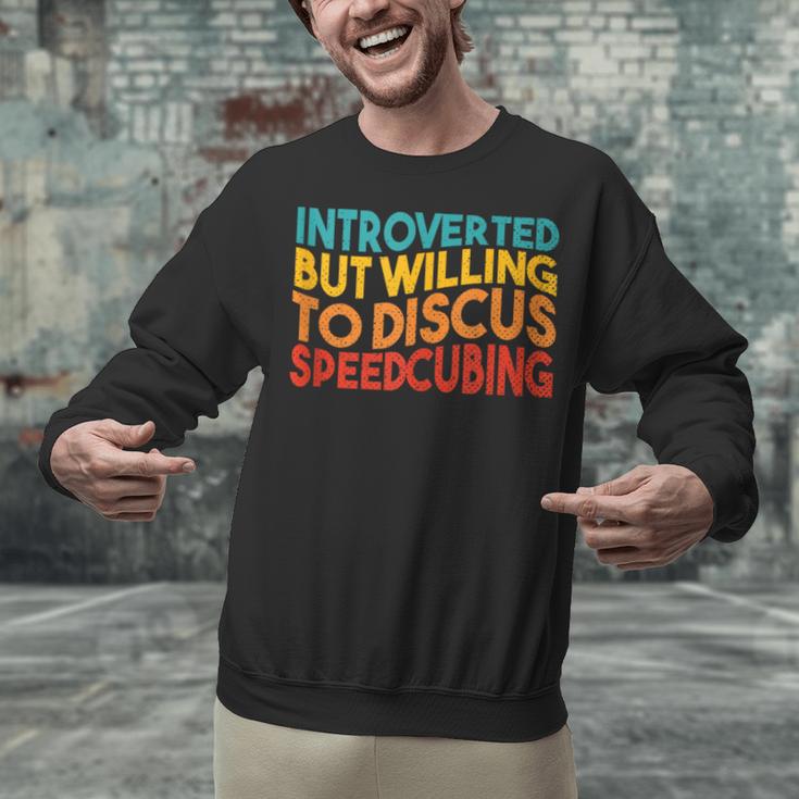 Speedcuber Introvert Cube Solver Speedsolving Speedcubing Unisex Sweatshirt