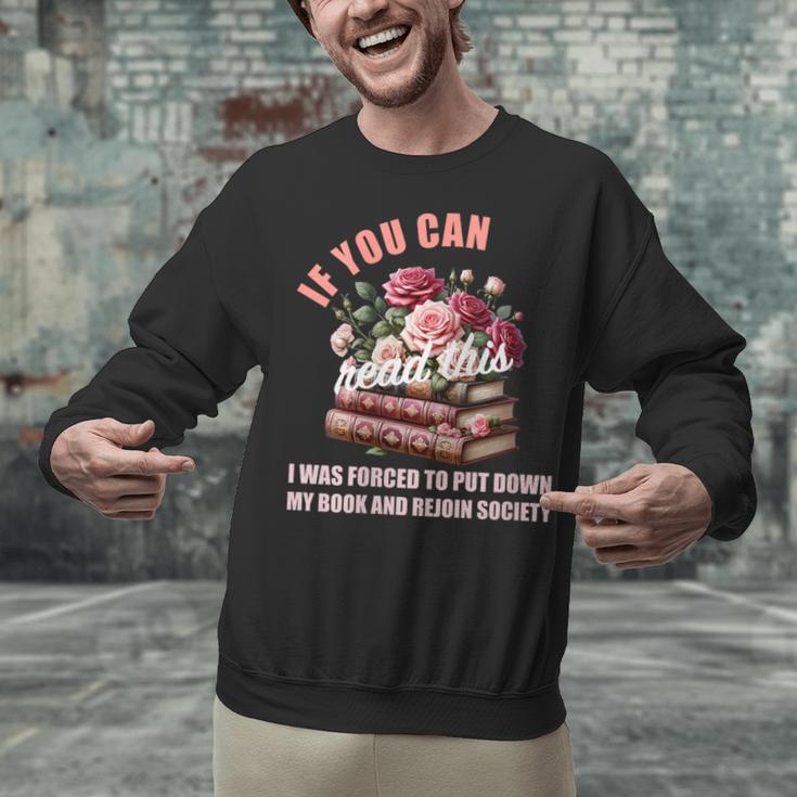 Spicy Book Lover Merch If You Can Read This Fairy Tales Now Unisex Sweatshirt