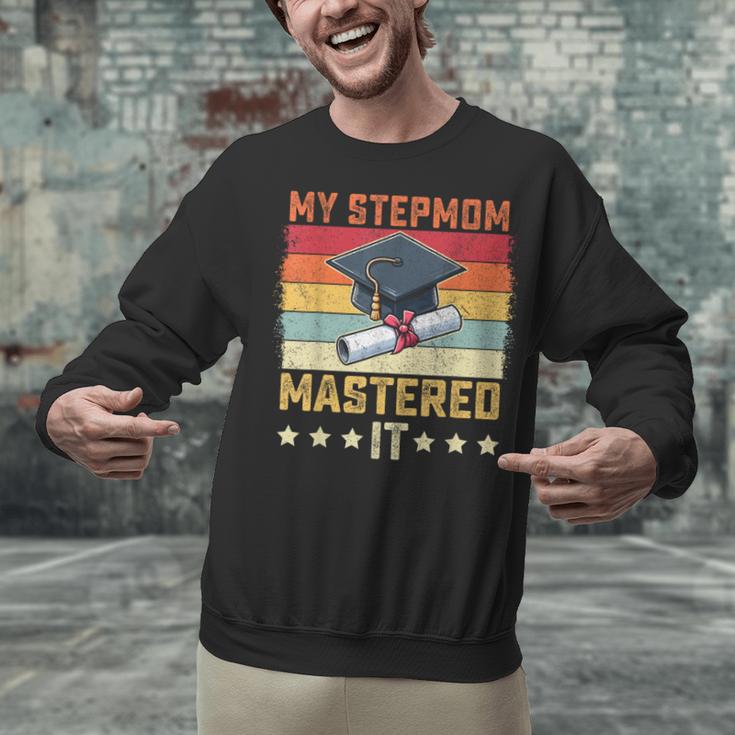 My Stepmom Mastered It Master's Degree Graduation Vintage Unisex Sweatshirt