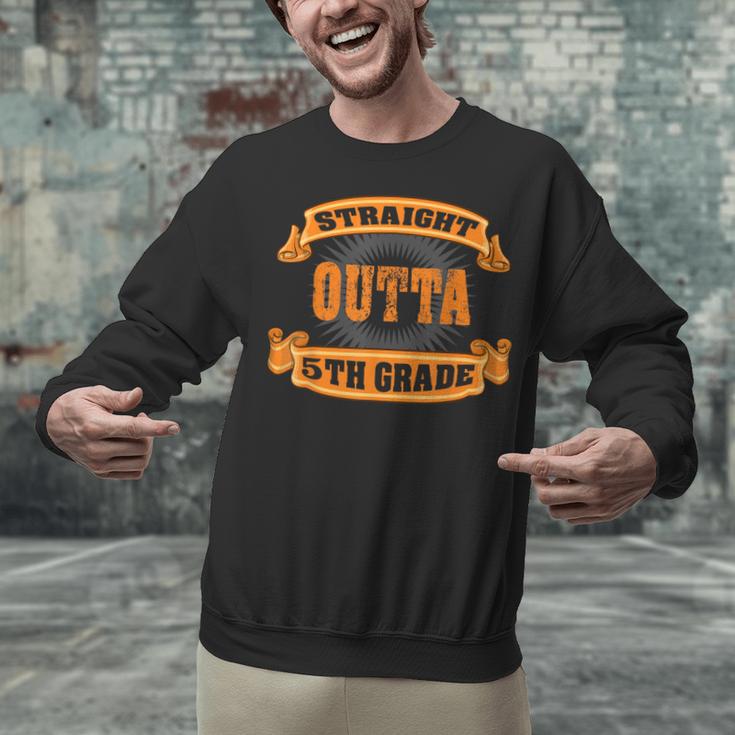 Straight Outta 5th Grade Shirt Fifth Graduation Boys Girls Unisex Sweatshirt