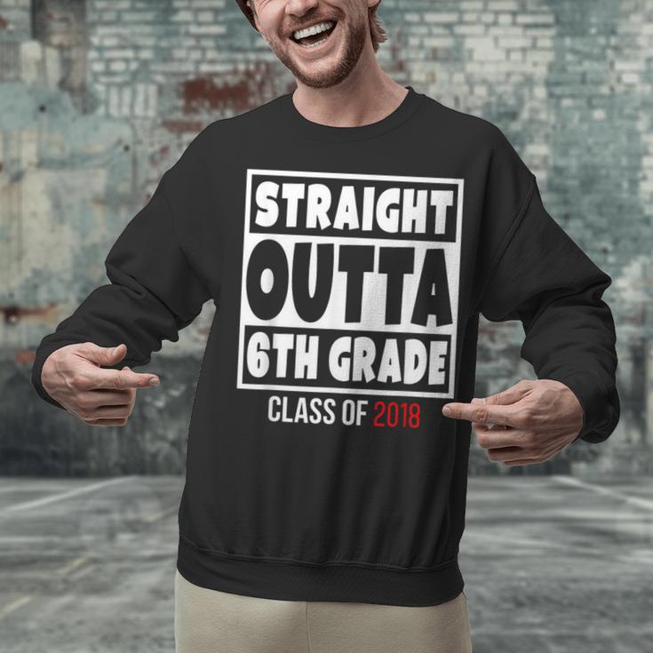 Straight Outta 6th Grade Class Of 2018 Graduation Shirt Unisex Sweatshirt