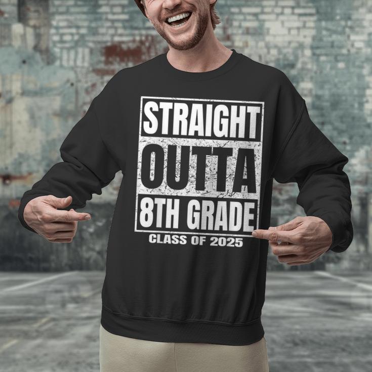 Straight Outta 8th Grade Graduation 2025 Eighth Grade Unisex Sweatshirt