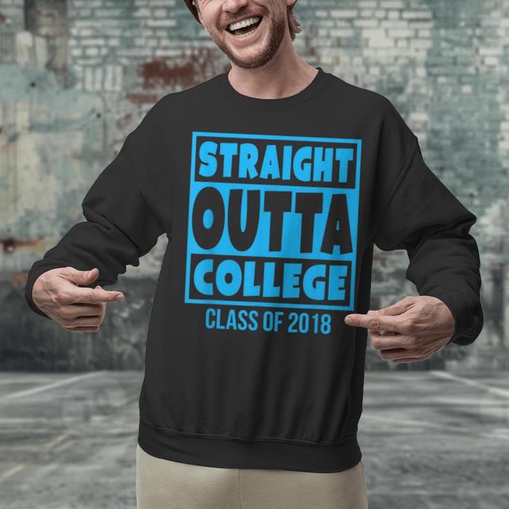 Straight Outta College Class Of 2018 Graduation Shirt Unisex Sweatshirt