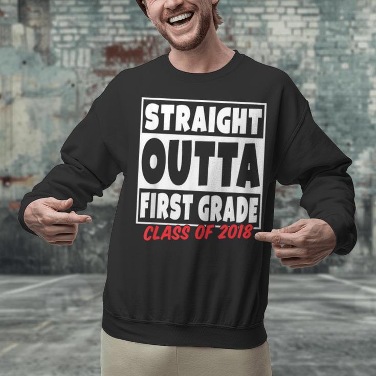 Straight Outta First Grade Class Of 2018 Graduation Unisex Sweatshirt