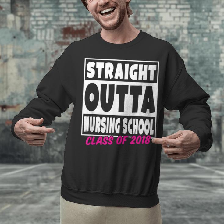 Straight Outta Nursing School Class Of 2018 Graduation Unisex Sweatshirt