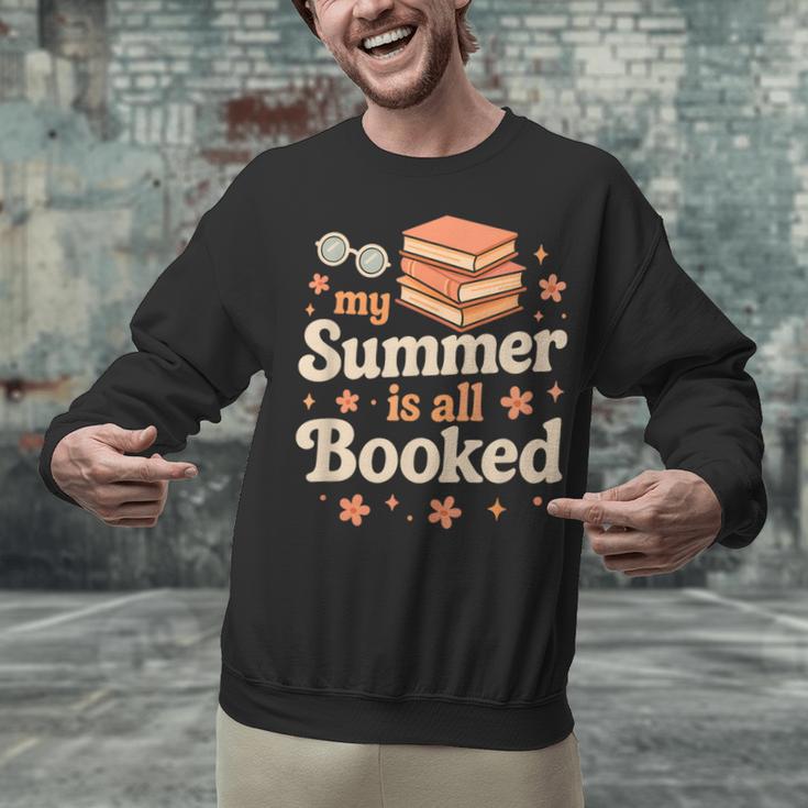 My Summer Is All Booked Book Lover Reading Vacation 2025 Unisex Sweatshirt