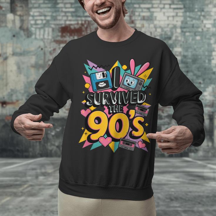 I Survived The 90s – Cute Retro Cartoon Nostalgia Unisex Sweatshirt I Survived The 90s – Cute Retro Cartoon Nostalgia Unisex Sweatshirt
