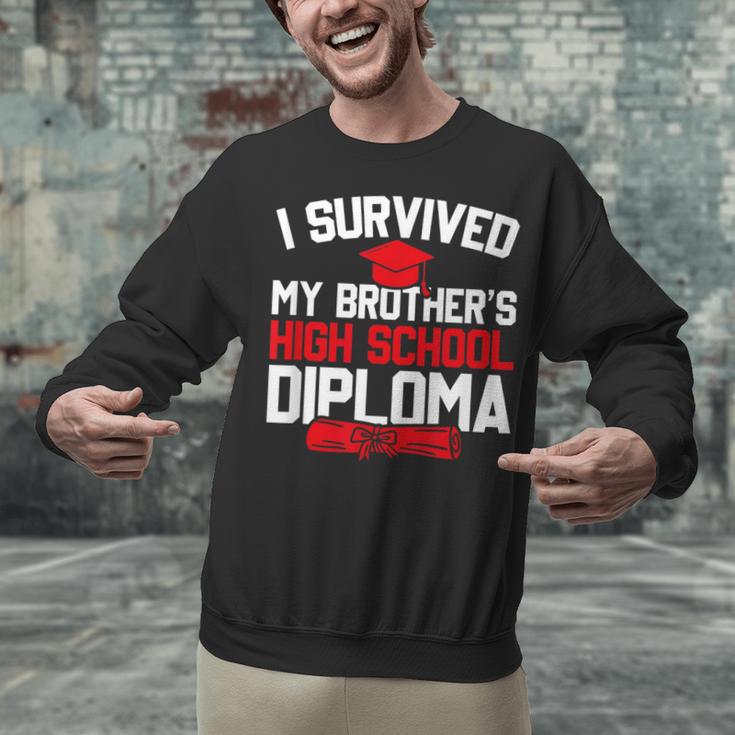 I Survived My Brother's High School Diploma Graduation Unisex Sweatshirt