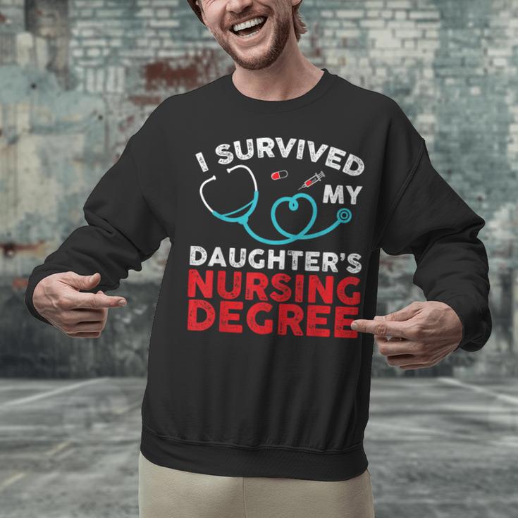 I Survived My Daughter's Nurse Degree School Graduation Unisex Sweatshirt