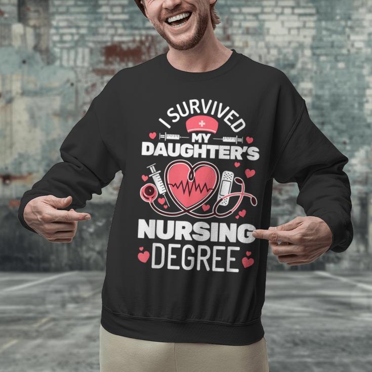 I Survived My Daughter's Nursing Degree School Graduation Unisex Sweatshirt