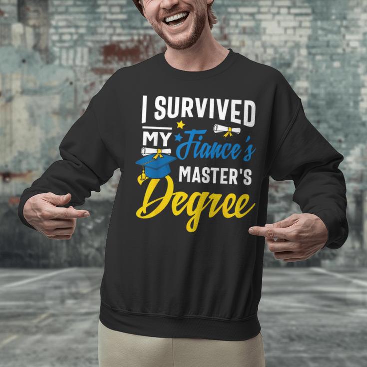 i Survived My Fiance's Masters Degree Graduation Gifts Unisex Sweatshirt