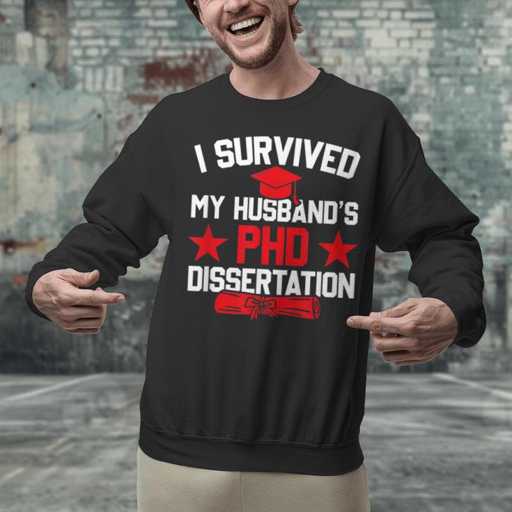 I Survived My Husband's PHD Dissertation Graduation Unisex Sweatshirt