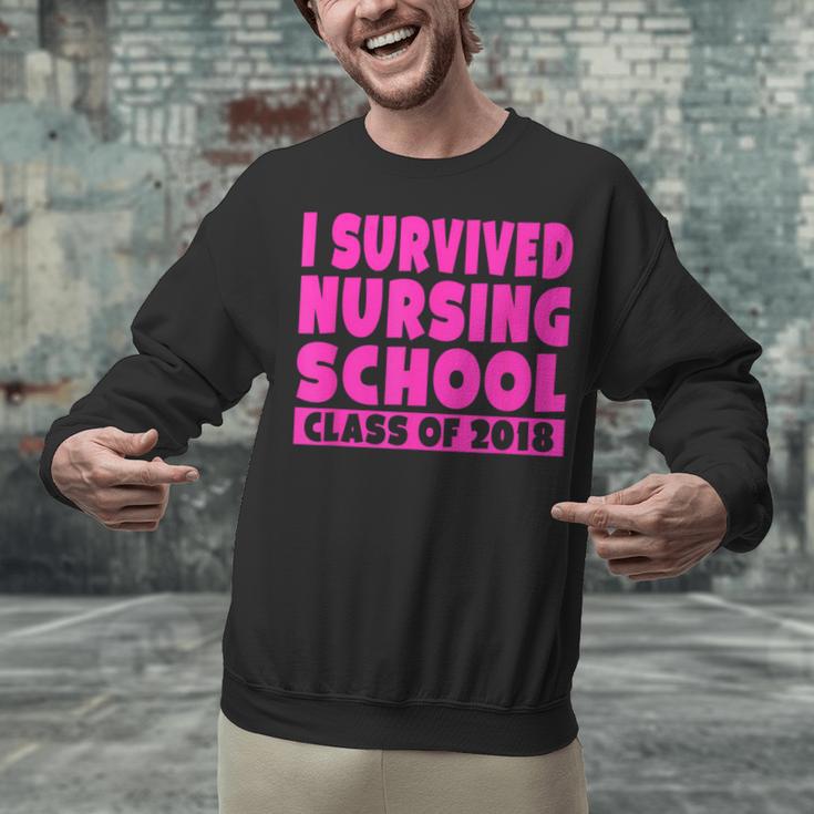 I Survived Nursing School Class Of 2018 Graduation Shirt Unisex Sweatshirt