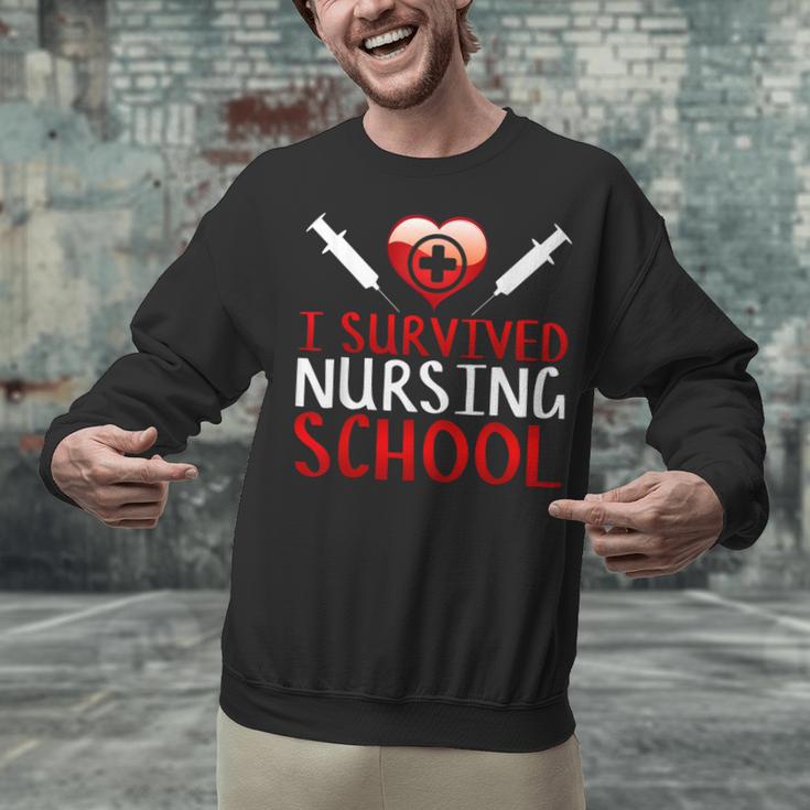 I Survived Nursing School Graduation Cool Unisex Sweatshirt