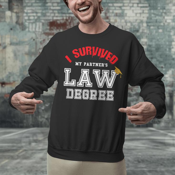 I Survived My Partner's Law Degree Graduation Shirt Unisex Sweatshirt
