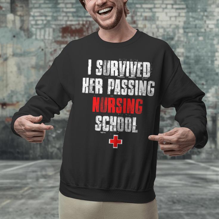 I Survived Her Passing Nursing School Graduation Unisex Sweatshirt