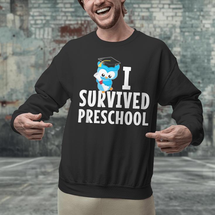 I Survived PreSchool Graduation Kids Owl Grad Shirt Unisex Sweatshirt