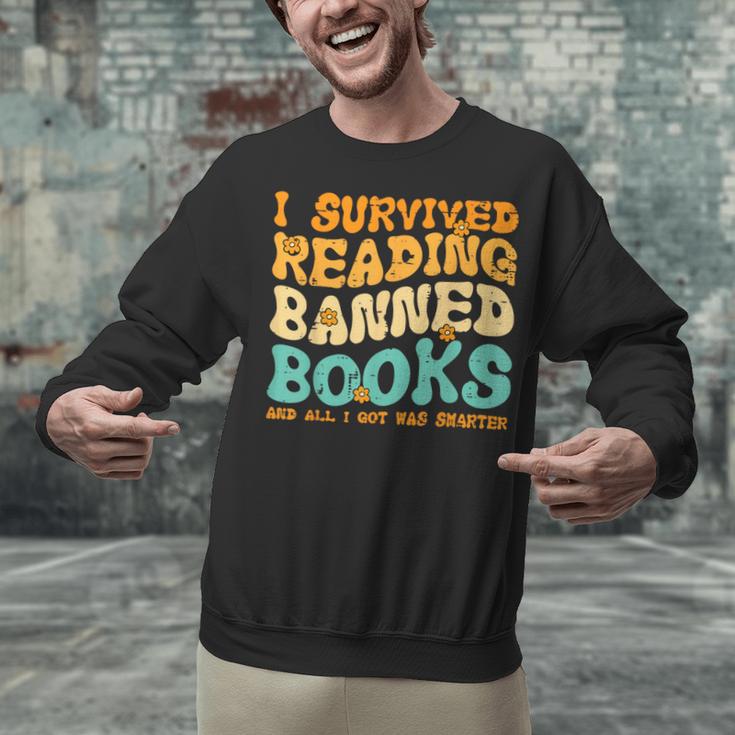 I Survived Reading Banned Books Read Librarian Men Women Unisex Sweatshirt I Survived Reading Banned Books Read Librarian Men Women Unisex Sweatshirt