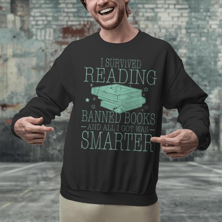 I Survived Reading Banned Books And All I Got Was Sma Unisex Sweatshirt