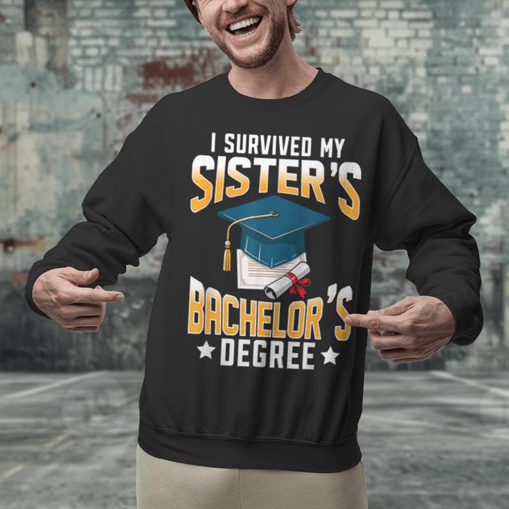 i Survived My Sisters Bachelor's Degree Graduation Gifts Unisex Sweatshirt