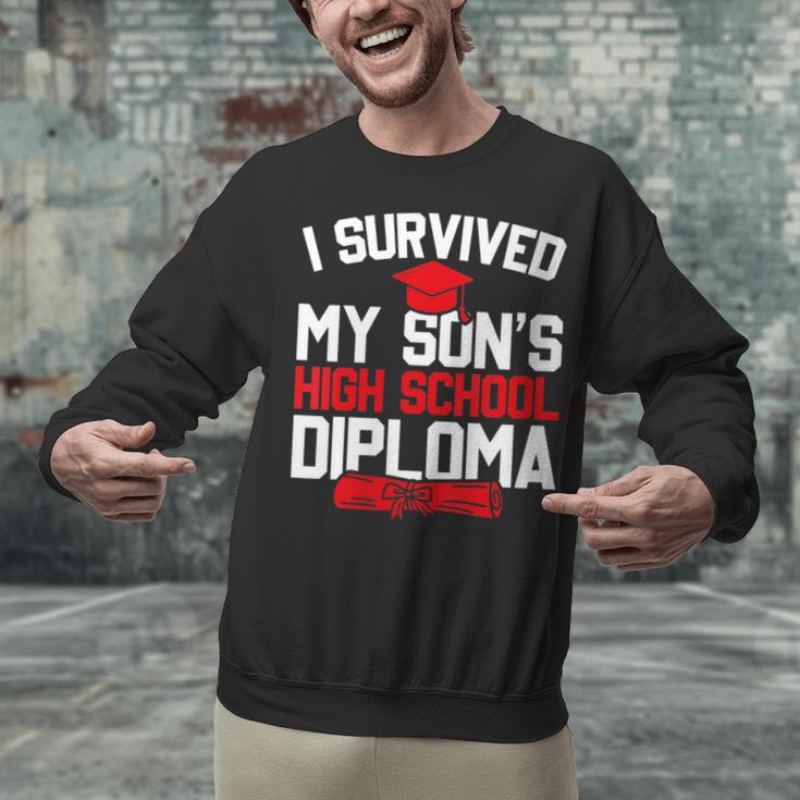 I Survived My Son's High School Diploma Graduation Unisex Sweatshirt