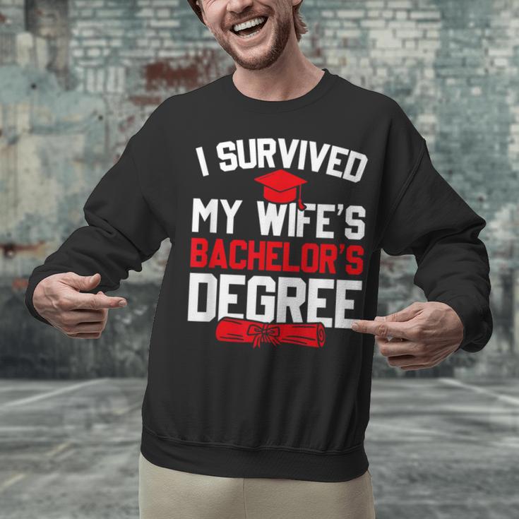 I Survived My Wife's Bachelor's Degree Graduation Unisex Sweatshirt
