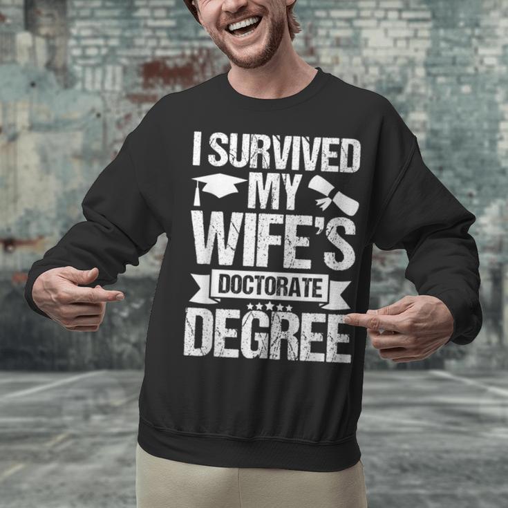 I Survived My Wifes Doctorate Degree Graduation Unisex Sweatshirt