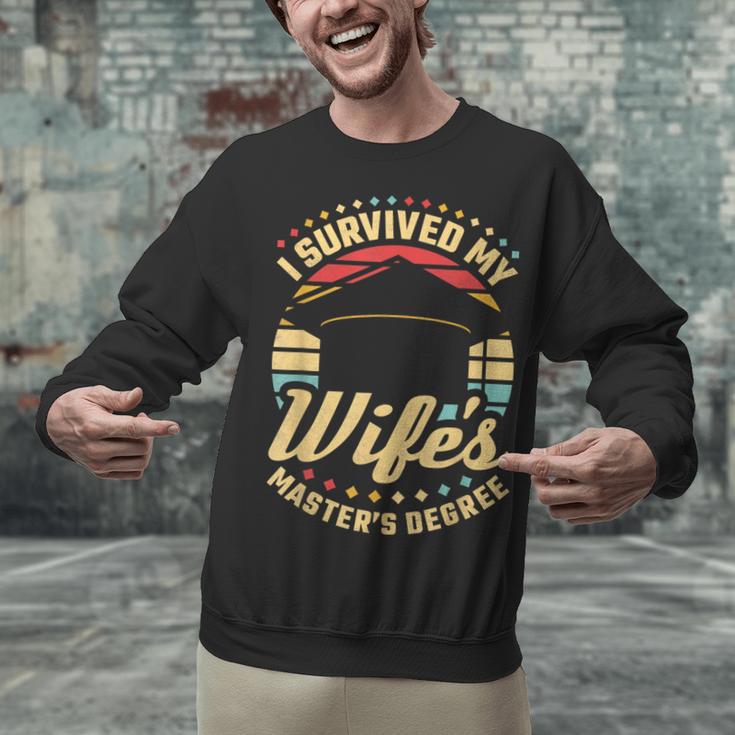 Survived My Wife's Master's Degree College Graduation Unisex Sweatshirt