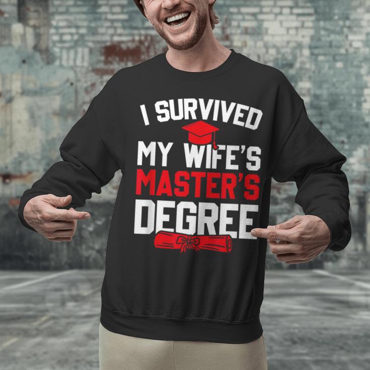 I Survived My Wife's Master's Degree Graduation Unisex Sweatshirt