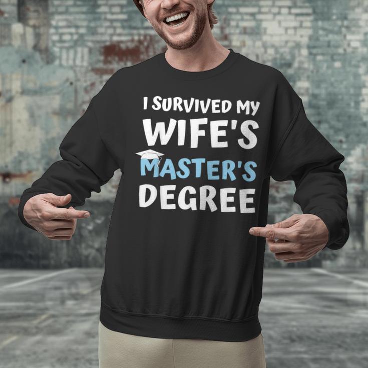 i Survived My Wifes Masters Degree MBA College Graduation Unisex Sweatshirt