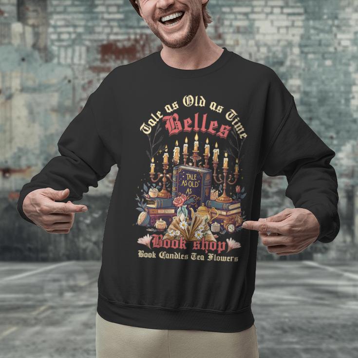 Tale As Old As Time Belles Book Shop Book Candles Tea Flower Unisex Sweatshirt