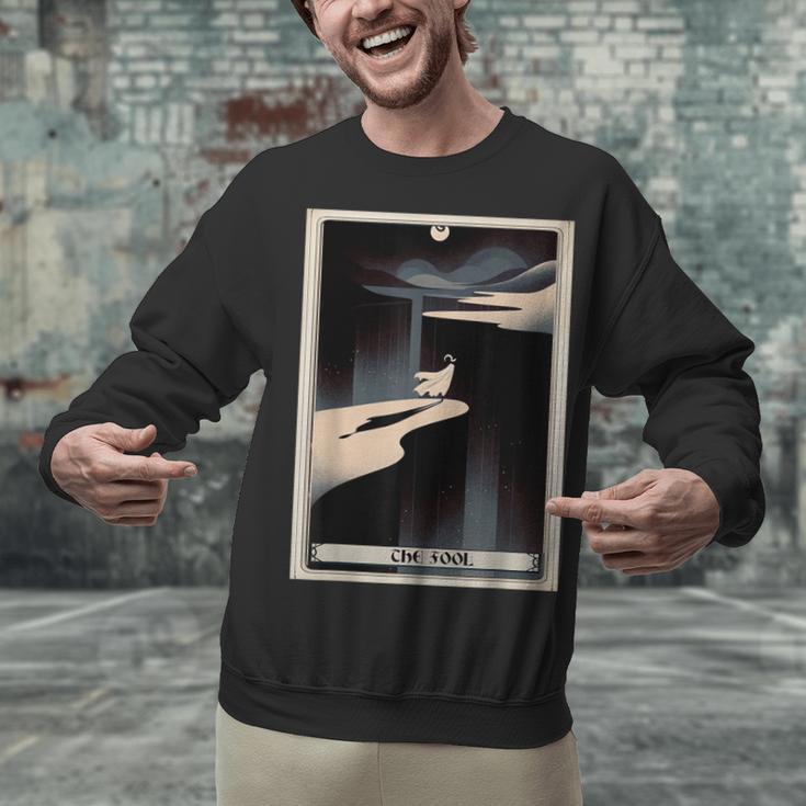 Tarot Cards Guide Book Esoteric Mysticism Clothing The Fool Tarot Card -Adults & Kids Small Short Sleeve Crew Neck Classic Fit Unisex Sweatshirt