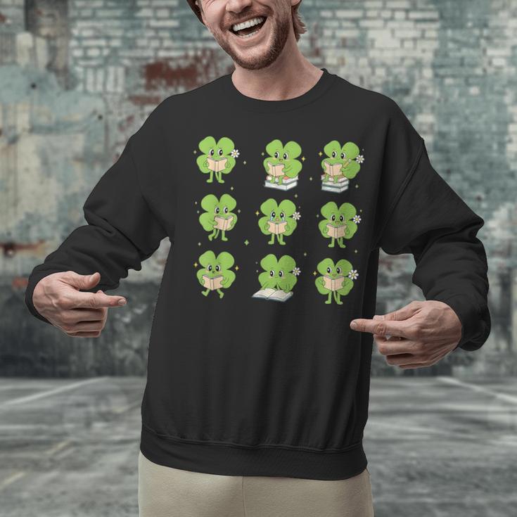 Teacher Reading Shamrock St Patrick’s Day Book Lover Kids Unisex Sweatshirt Teacher Reading Shamrock St Patrick’s Day Book Lover Kids Unisex Sweatshirt
