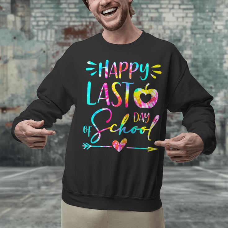 Tie Dye Happy Last Day Of School Graduation Teacher Student Unisex Sweatshirt