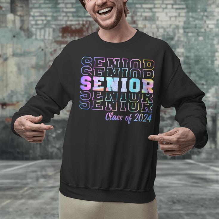 Tie Dye Senior 24 Class Of 2024 Seniors Graduation 24 Unisex Sweatshirt