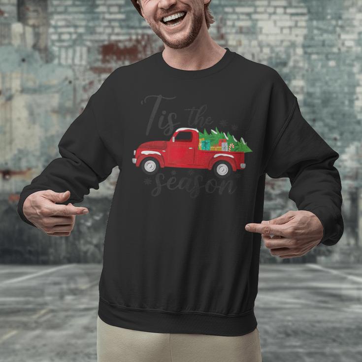 Tis The Season Holiday Nostalgia Red Truck Unisex Sweatshirt