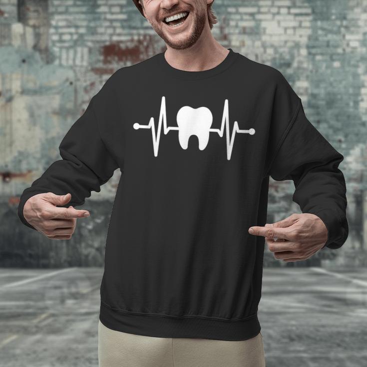 Tooth Heartbeat Dentist Graduation Party Dental Heartbeat Unisex Sweatshirt