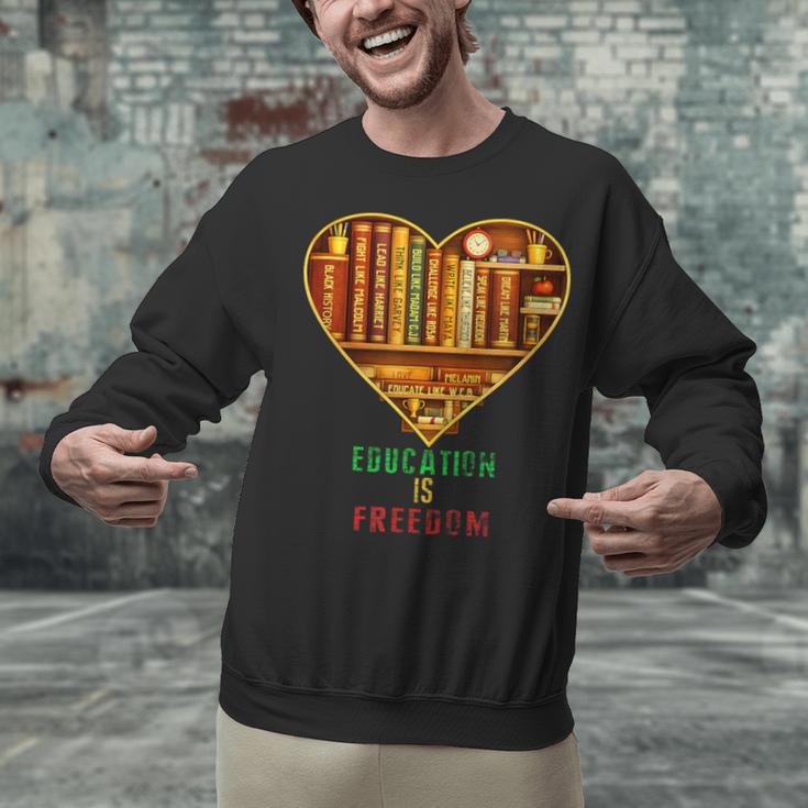 History Education Is Freedom Books Black History Heart Unisex Sweatshirt History Education Is Freedom Books Black History Heart Unisex Sweatshirt